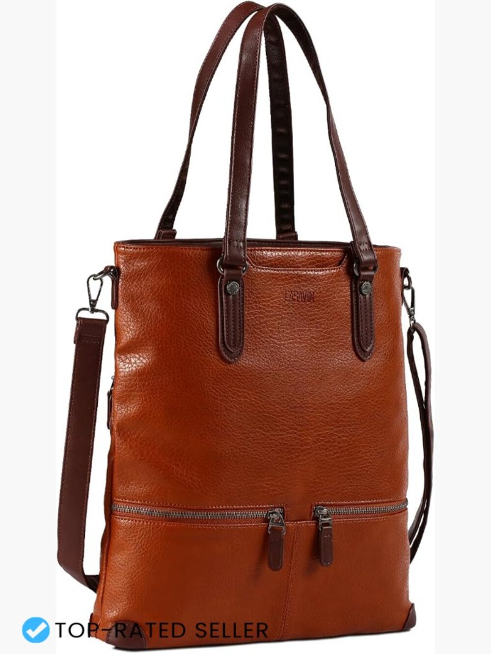 Vegan Leather Laptop Tote Bag Work Business Shoulder Crossbody Purse Handbag